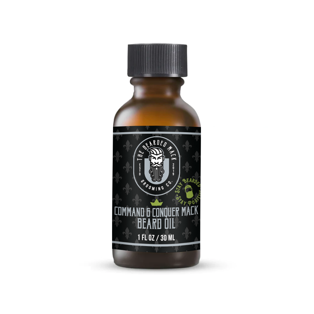 Command & Conquer Mack Signature Beard Oil - Key Lime, Rosemary + Cedarwood Beard Oil The Bearded Mack Grooming CO