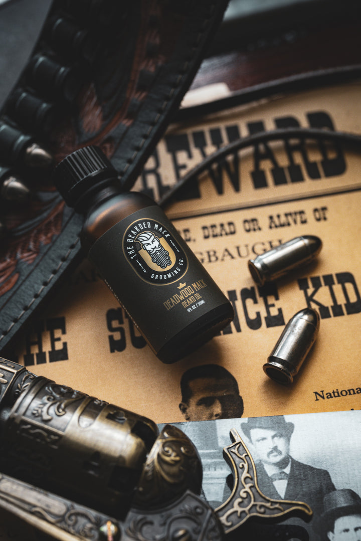 Deadwood Mack Beard Oil - Smooth Tobacco, Musk + Leather Beard Oil The Bearded Mack Grooming CO