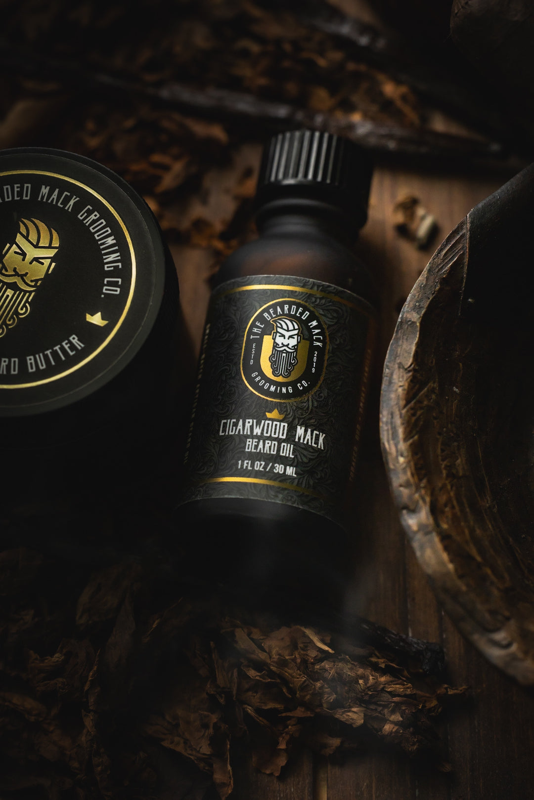Cigarwood Mack Signature Beard Oil - Tobacco, Oud + Smoky Vanilla Beard Oil The Bearded Mack Grooming CO
