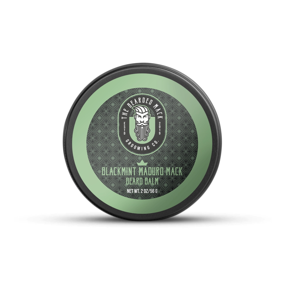 Blackmint Maduro Mack Beard Balm -  Warm Tobacco, Black Tea + Mint Beard Balm The Bearded Mack Grooming CO