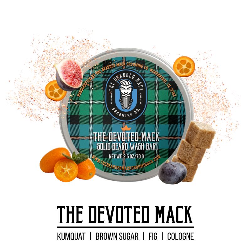 Devoted Mack Solid Beard Wash Bar - Citrus Cologne Solid Beard Wash Bar The Bearded Mack Grooming CO