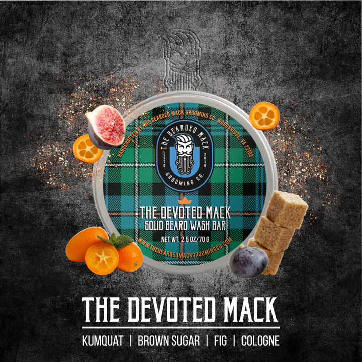Devoted Mack Solid Beard Wash Bar - Citrus Cologne Solid Beard Wash Bar The Bearded Mack Grooming CO