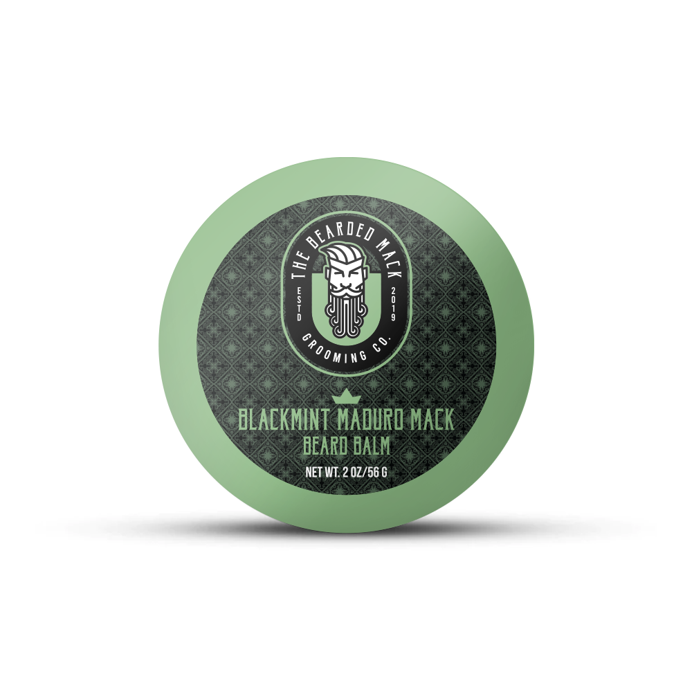 Blackmint Maduro Mack Beard Balm -  Warm Tobacco, Black Tea + Mint Beard Balm The Bearded Mack Grooming CO