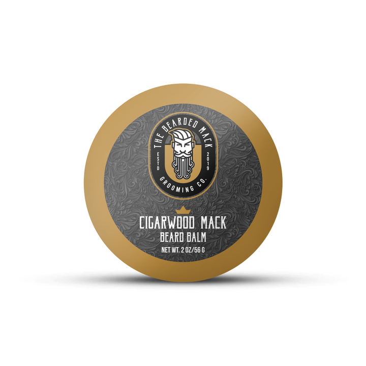 Cigarwood Mack Beard Balm -  Tobacco, Oud + Smoky Vanilla Beard Balm The Bearded Mack Grooming CO