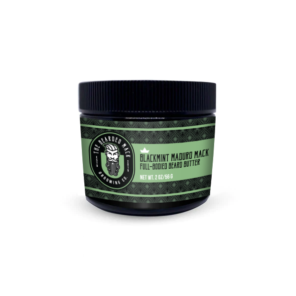 Blackmint Maduro Mack Beard Butter -  Warm Tobacco, Black Tea + Mint Beard Butter The Bearded Mack Grooming CO