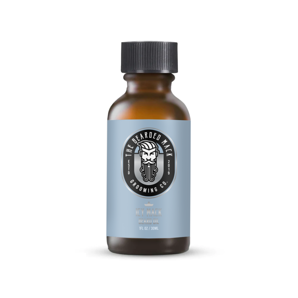 Icy Mack Signature Beard Oil - Eucalyptus, Peppermint + Tea Tree Beard Oil The Bearded Mack Grooming CO