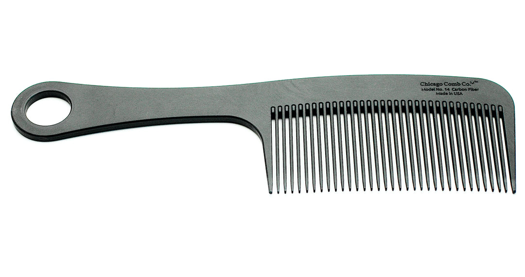 The Bearded Mack Custom Carbon Fiber Chicago Comb Model 14  The Bearded Mack Grooming CO