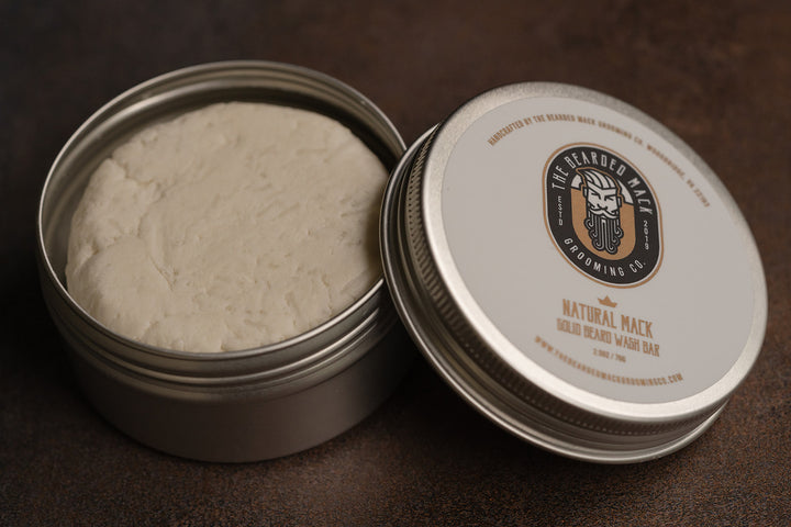 Natural Mack Solid Beard Wash Bars - Unscented Solid Beard Wash Bar The Bearded Mack Grooming CO