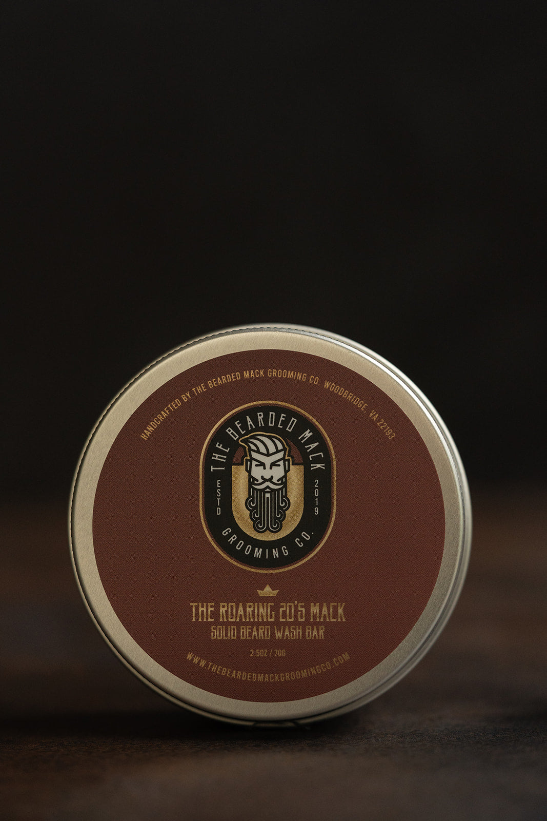 The Roaring 20's Mack Solid Beard Wash Bar - Bay Rum, Leather + Tobacco Solid Beard Wash Bar The Bearded Mack Grooming CO