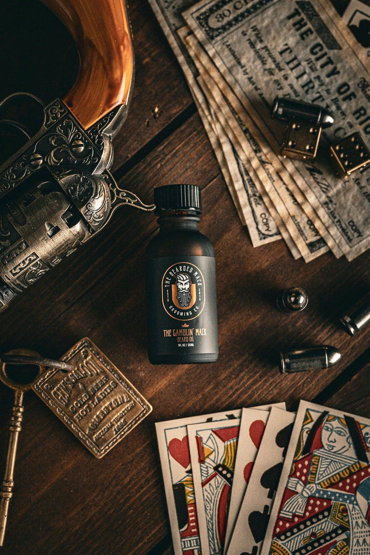 The Gamblin' Mack Beard Oil - Oud, Leather + Frankincense Beard Oil The Bearded Mack Grooming CO
