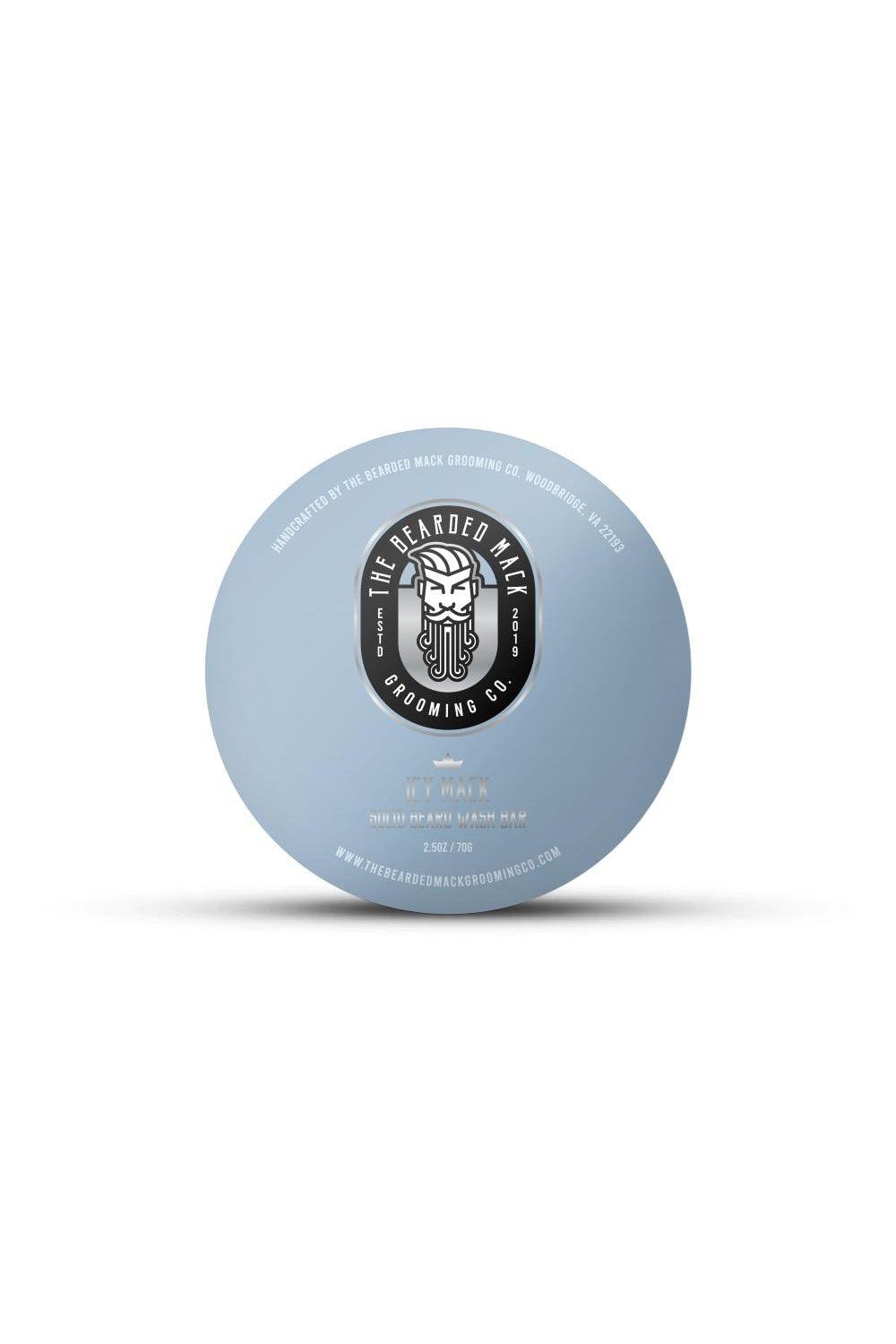 Icy Mack Solid Beard Wash Bar - Eucalyptus, Peppermint + Tea Tree Solid Beard Wash Bar The Bearded Mack Grooming CO