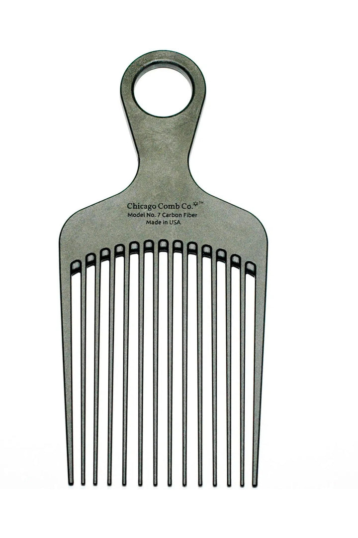 The Bearded Mack Custom Carbon Fiber Chicago Comb Model 7  The Bearded Mack Grooming CO
