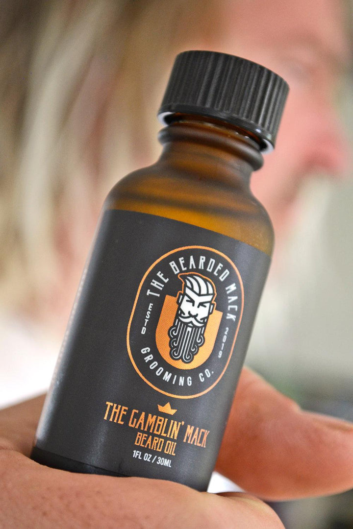 The Gamblin' Mack Beard Oil - Oud, Leather + Frankincense Beard Oil The Bearded Mack Grooming CO