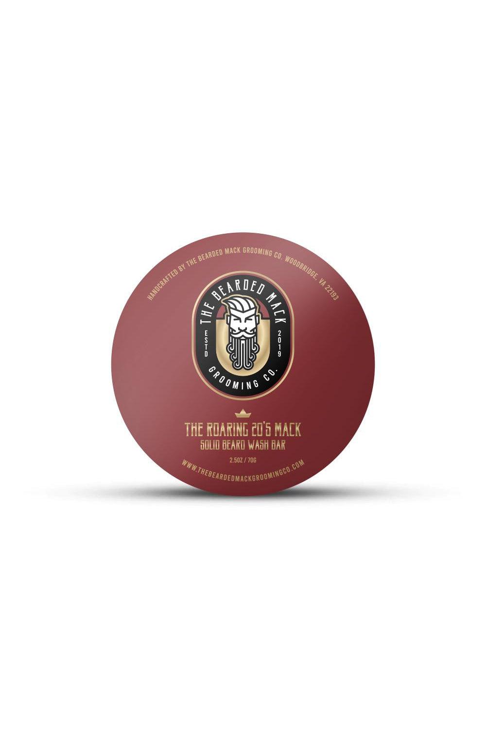 The Roaring 20's Mack Solid Beard Wash Bar - Bay Rum, Leather + Tobacco Solid Beard Wash Bar The Bearded Mack Grooming CO