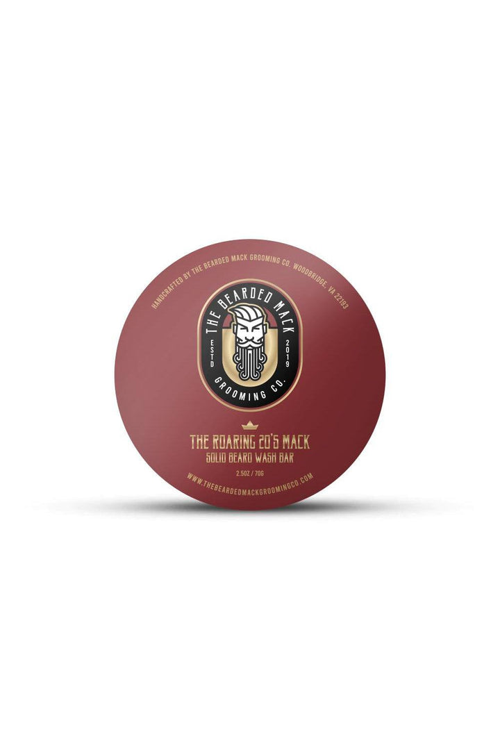 The Roaring 20's Mack Solid Beard Wash Bar - Bay Rum, Leather + Tobacco Solid Beard Wash Bar The Bearded Mack Grooming CO