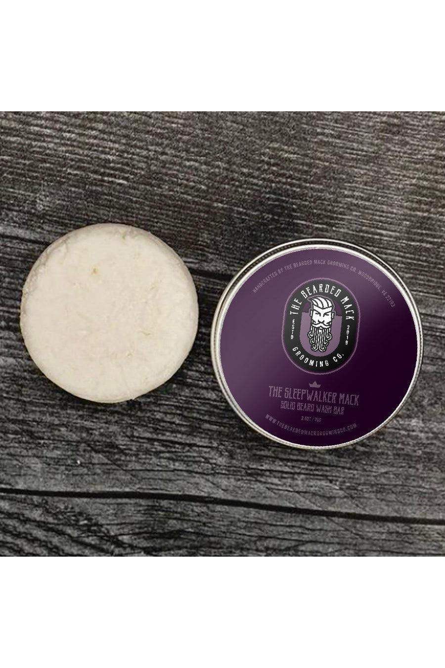 The Sleepwalker Mack Solid Beard Wash Bar - Lavender + Vanilla Solid Beard Wash Bar The Bearded Mack Grooming CO