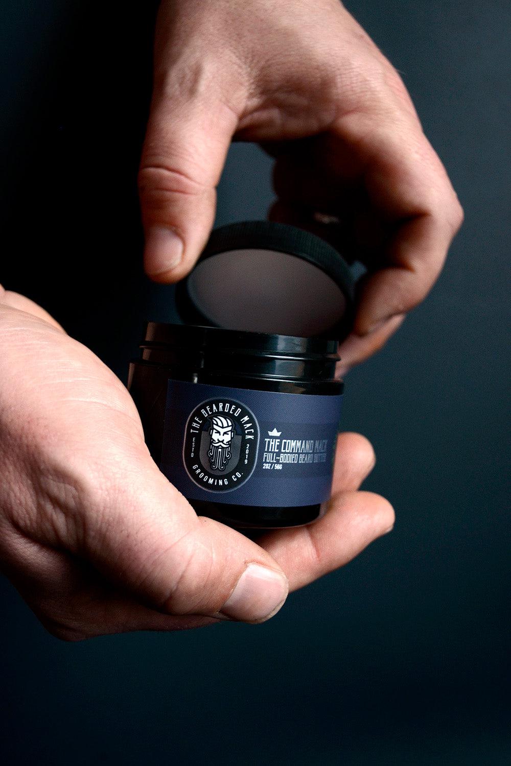 The Command Mack Beard Butter- Fresh Lime, Mint + Ginger Beard Butter The Bearded Mack Grooming CO