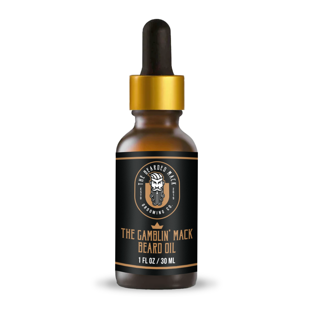 The Gamblin' Mack Beard Oil - Oud, Leather + Frankincense Beard Oil The Bearded Mack Grooming CO
