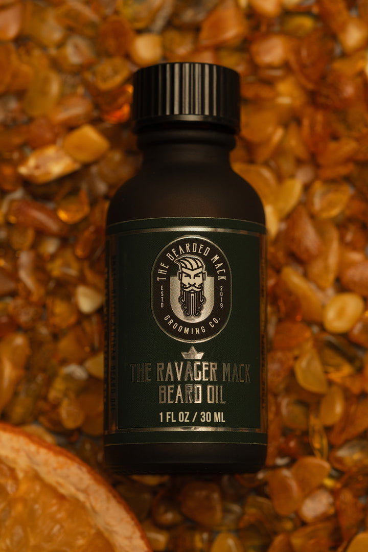 The Ravager Mack Beard Oil - Amber, Grapefruit + Patchouli Beard Oil The Bearded Mack Grooming CO   