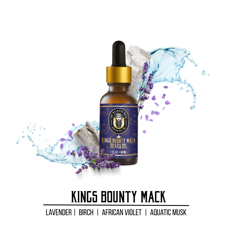Kings Bounty Mack Signature Beard Oil | Lavender • Birch • Aquatic Musk Beard Oil The Bearded Mack Grooming CO