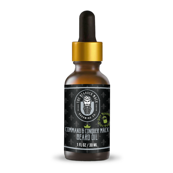 Command & Conquer Mack Signature Beard Oil | Key Lime • Rosemary • Cedarwood Beard Oil The Bearded Mack Grooming CO