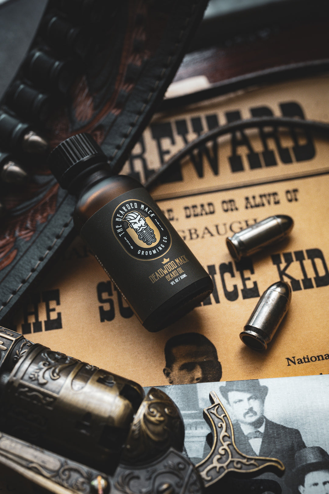 Deadwood Mack Beard Oil - Smooth Tobacco, Musk + Leather Beard Oil The Bearded Mack Grooming CO   