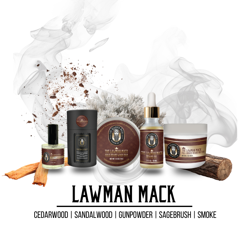 The Lawman Bundles The Bearded Mack Grooming CO (B) Oil + Butter + Wash Bar + Parfum