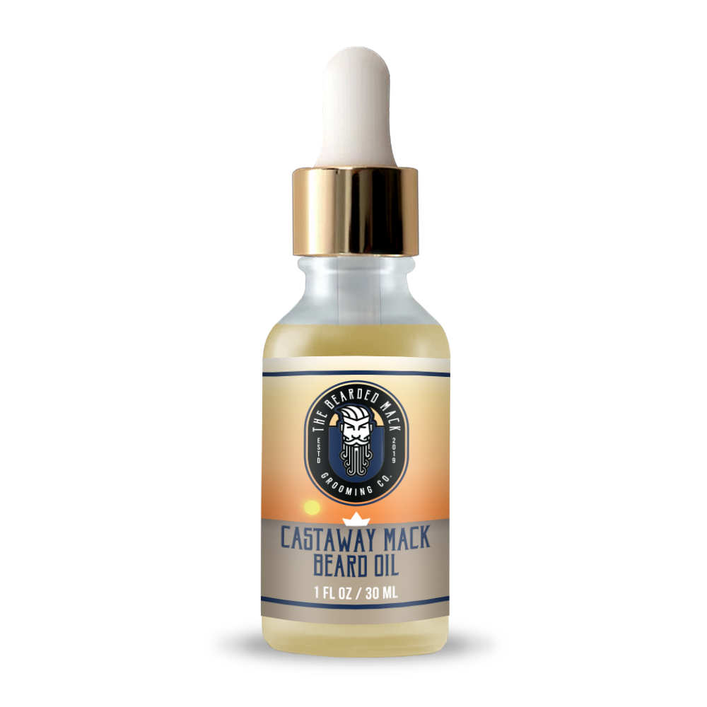 Castaway Mack Signature Beard Oil | Dark Blue Cologne• Ozone • Woods