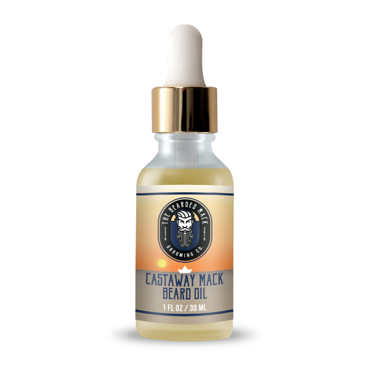 Castaway Mack Signature Beard Oil | Dark Blue Cologne• Ozone • Woods