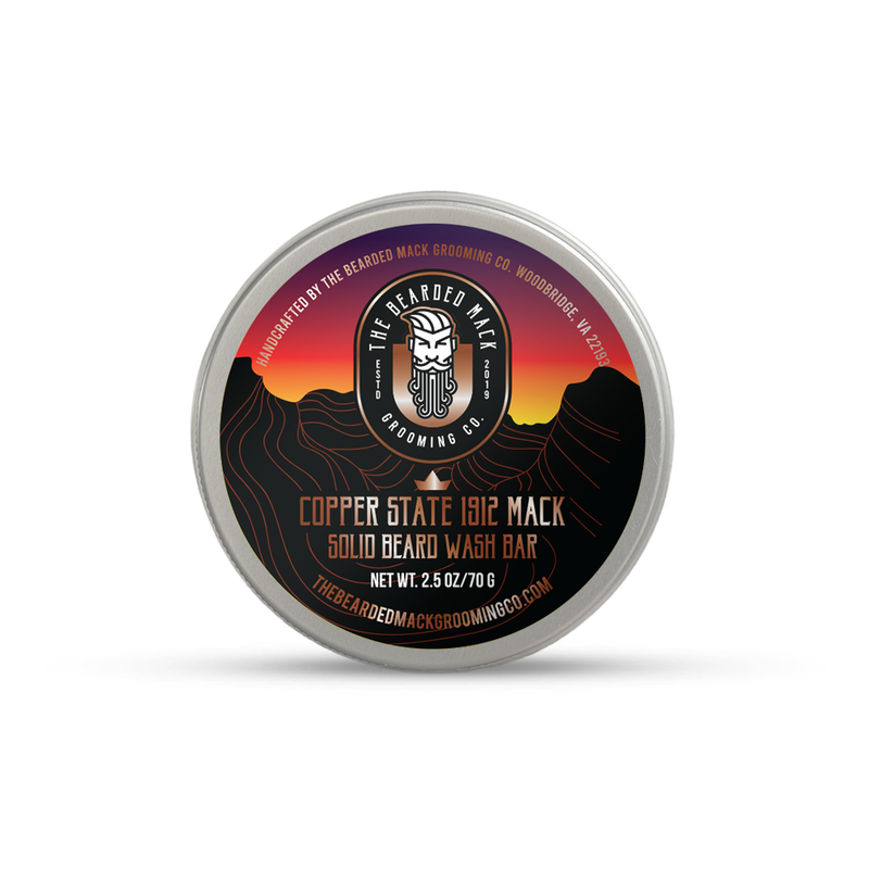 Copper State 1912 Mack Solid Beard Wash Bar | Citrus • Desert Sage • Cedarwood Solid Beard Wash Bar The Bearded Mack Grooming CO