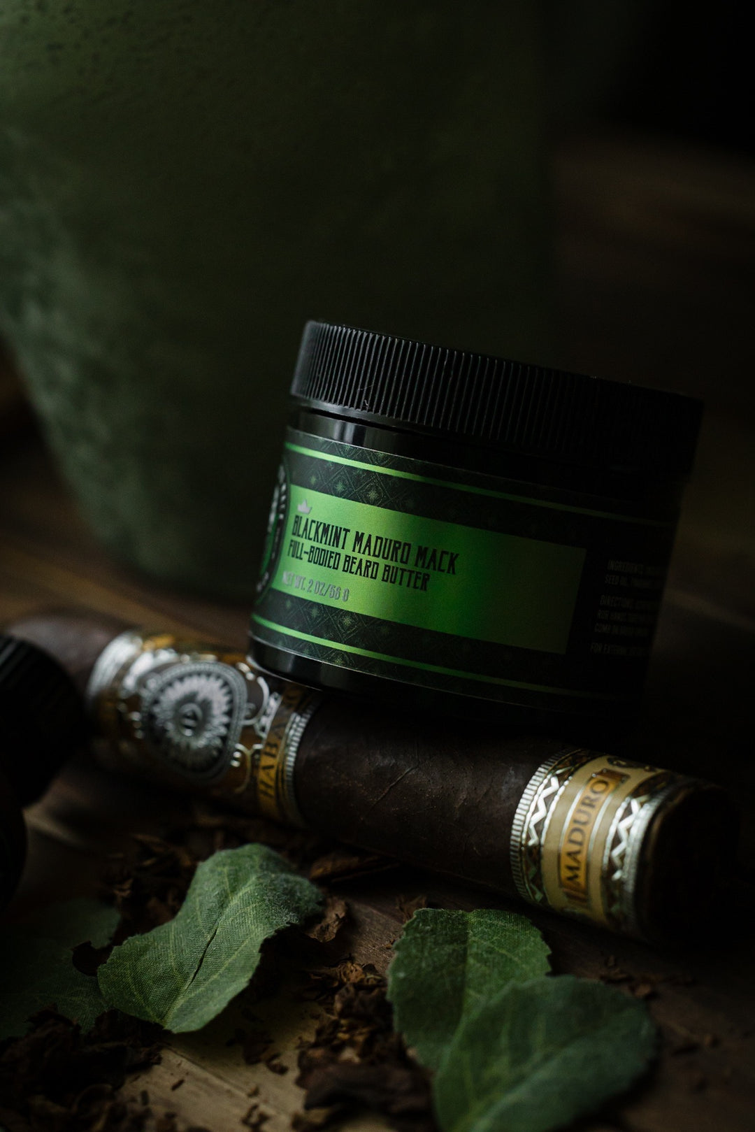 Blackmint Maduro Mack Beard Butter -  Warm Tobacco, Black Tea + Mint Beard Butter The Bearded Mack Grooming CO   