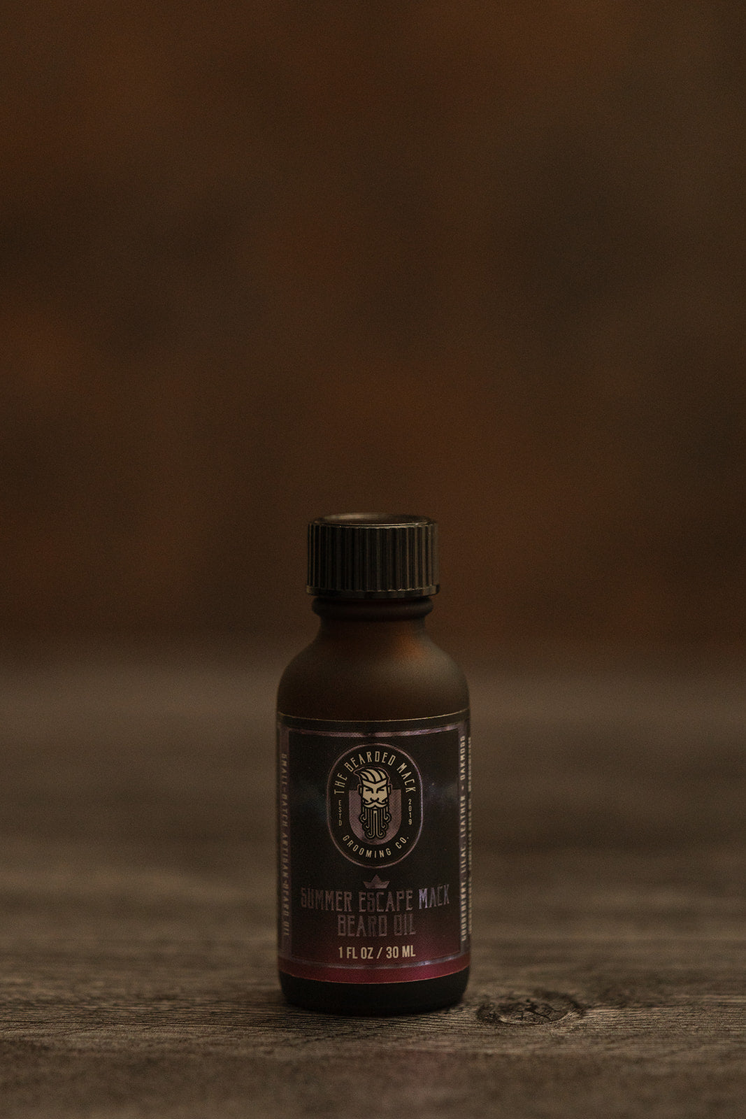 Summer Escape Mack Beard Oil -  Gooseberry, Lilac, Leather + Oakmoss Beard Oil The Bearded Mack Grooming CO   