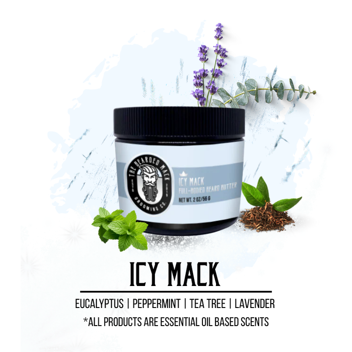 Icy Mack Beard Butter | Eucalyptus • Peppermint • Tea Tree Beard Butter The Bearded Mack Grooming CO