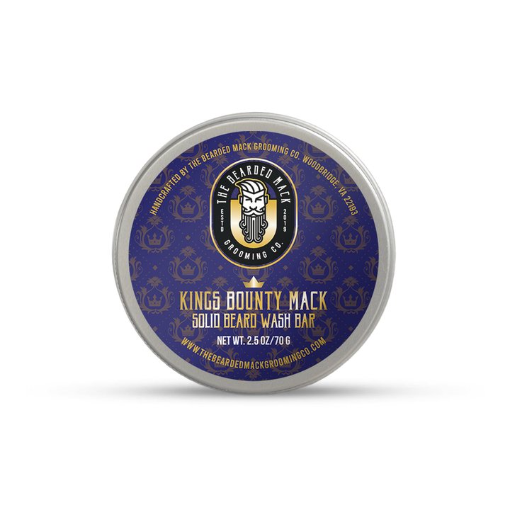 Kings Bounty Mack Solid Beard Wash Bar | Lavender • Birch • Aquatic Musk Solid Beard Wash Bar The Bearded Mack Grooming CO
