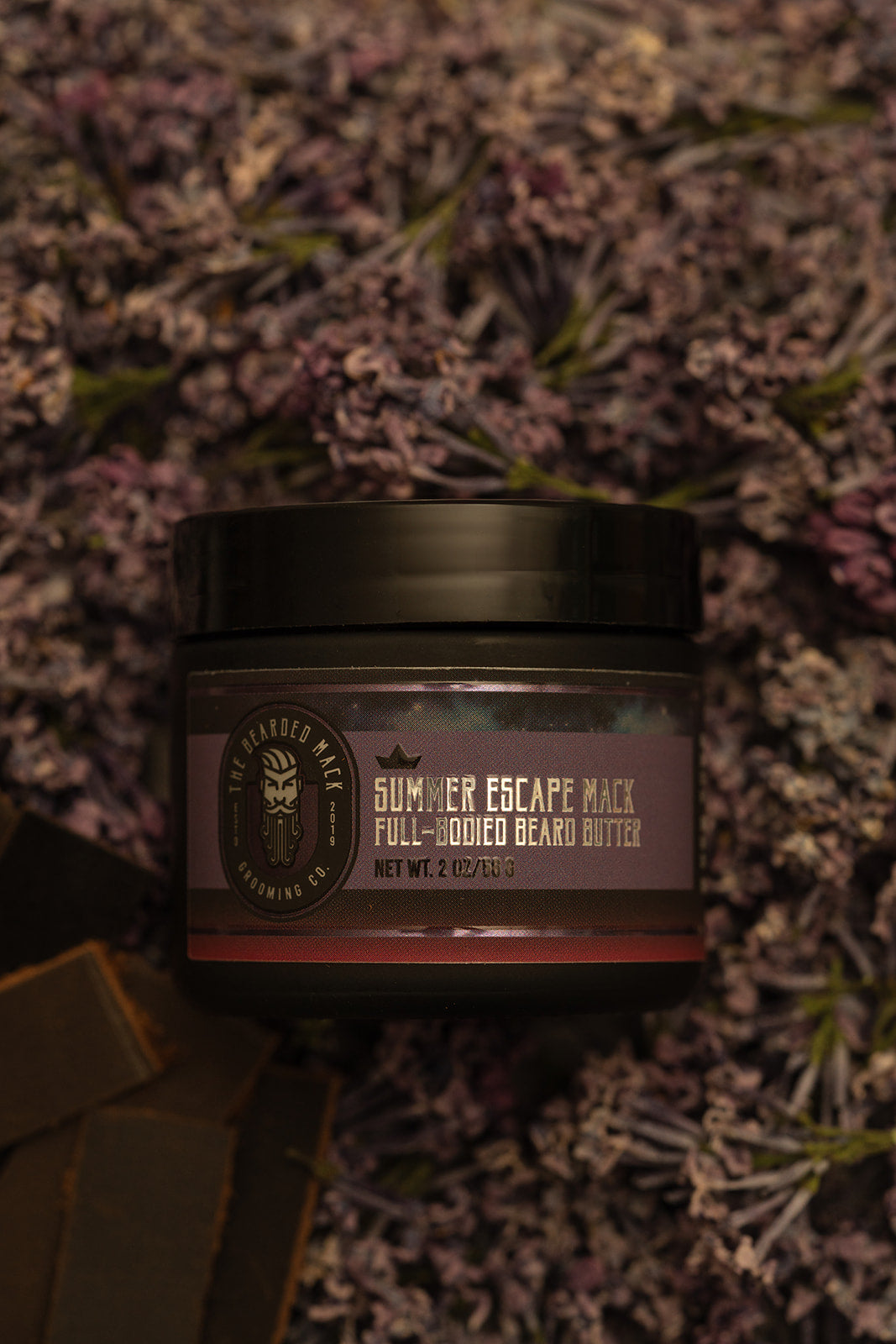 Summer Escape Mack Beard Butter -  Gooseberry, Lilac, Leather + Oakmoss Beard Oil The Bearded Mack Grooming CO   