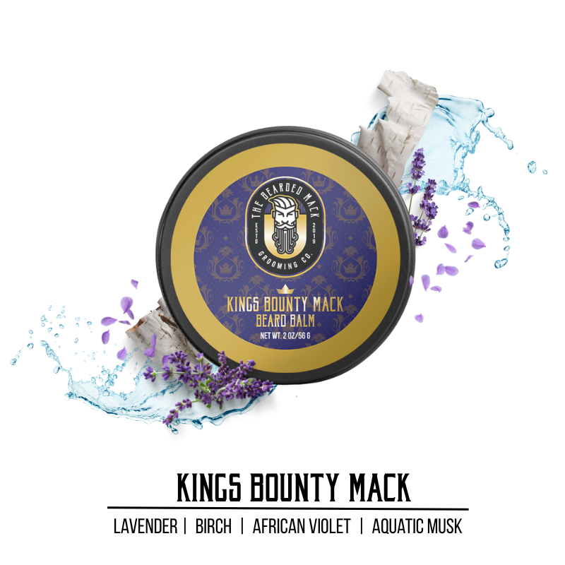 Kings Bounty Mack Beard Balm |Lavender • Birch • Aquatic Musk Beard Balm The Bearded Mack Grooming CO
