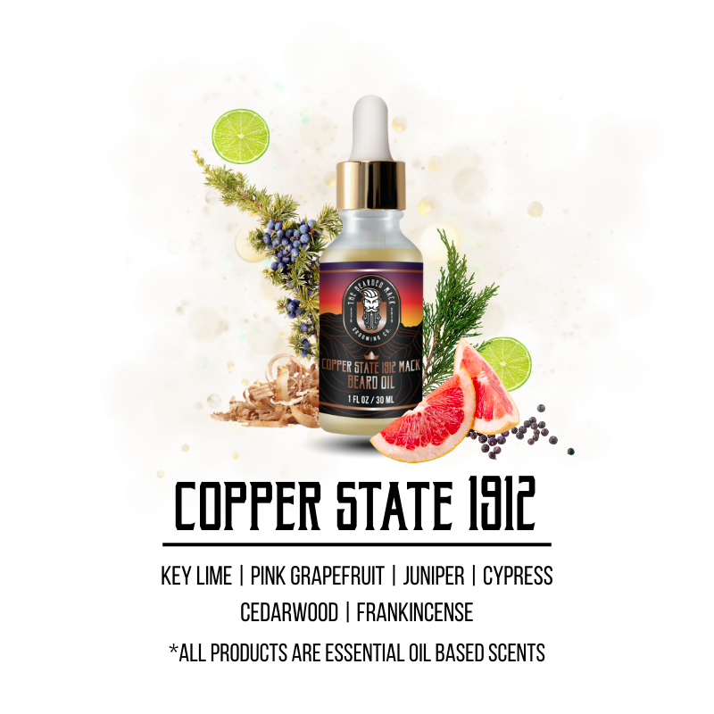 Copper State 1912 Mack Signature Beard Oil | Citrus • Desert Sage • Cedarwood Beard Oil The Bearded Mack Grooming CO