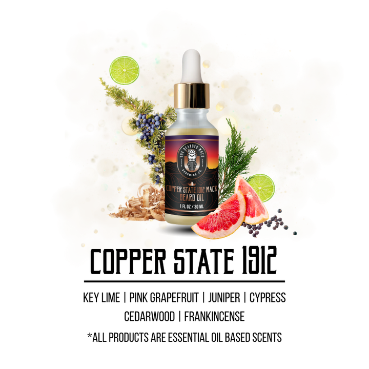 Copper State 1912 Mack Signature Beard Oil | Citrus • Desert Sage • Cedarwood Beard Oil The Bearded Mack Grooming CO