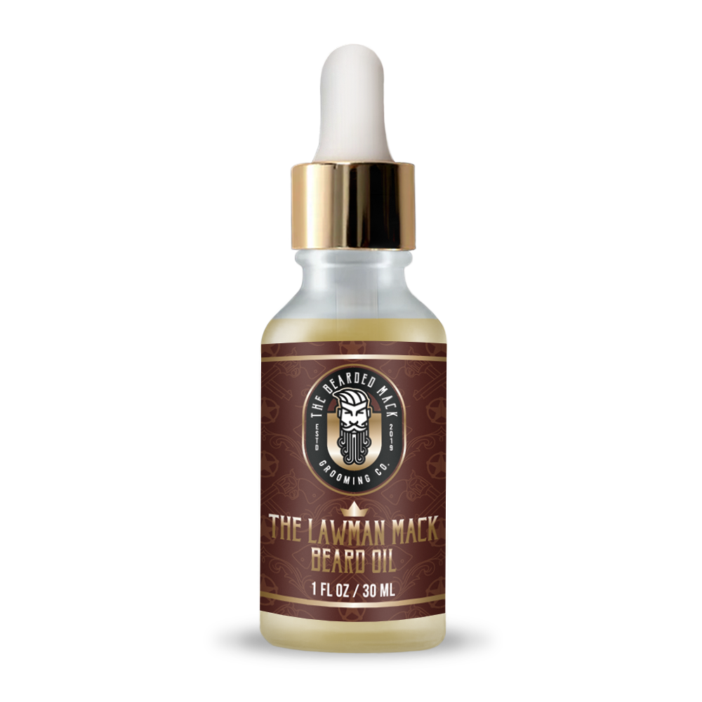 The Lawman Mack Signature Beard Oil | Campfire • Sagebrush • Leather • Gunpowder Beard Oil The Bearded Mack Grooming CO