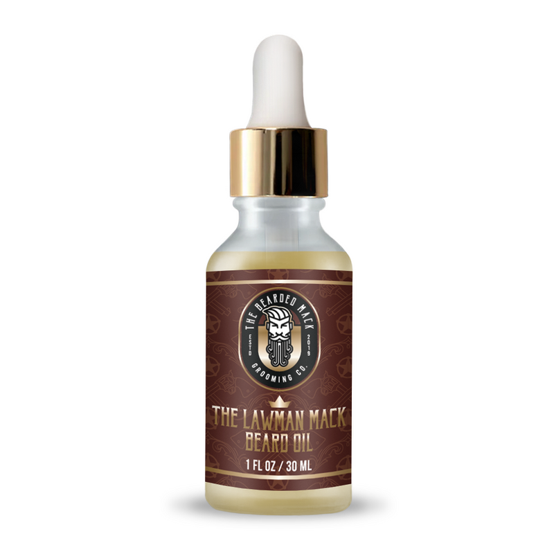 The Lawman Mack Signature Beard Oil | Campfire • Sagebrush • Leather • Gunpowder Beard Oil The Bearded Mack Grooming CO