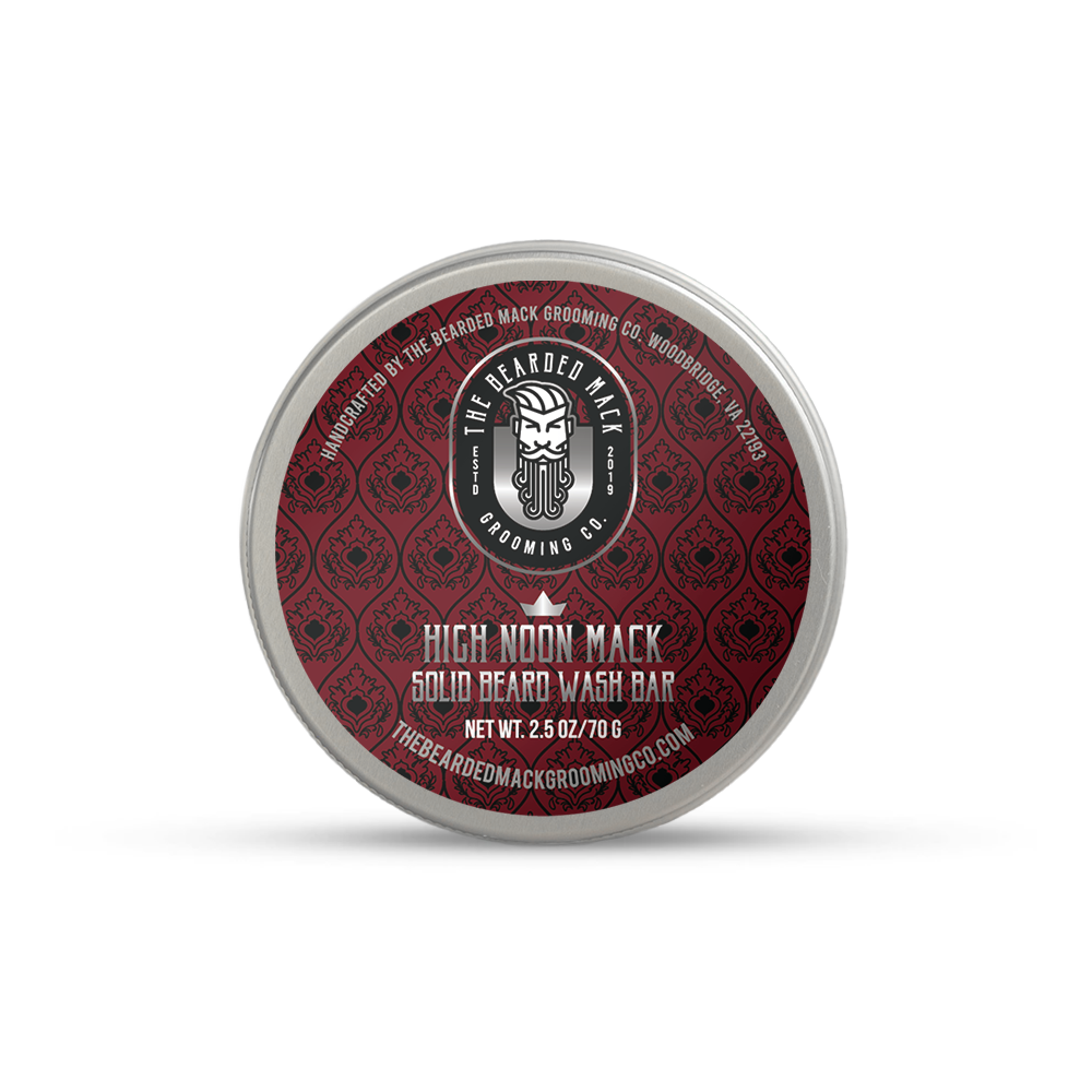 High Noon Mack Solid Beard Wash Bar | Smoky Pipe Tobacco • Leather • Bourbon Solid Beard Wash Bar The Bearded Mack Grooming CO