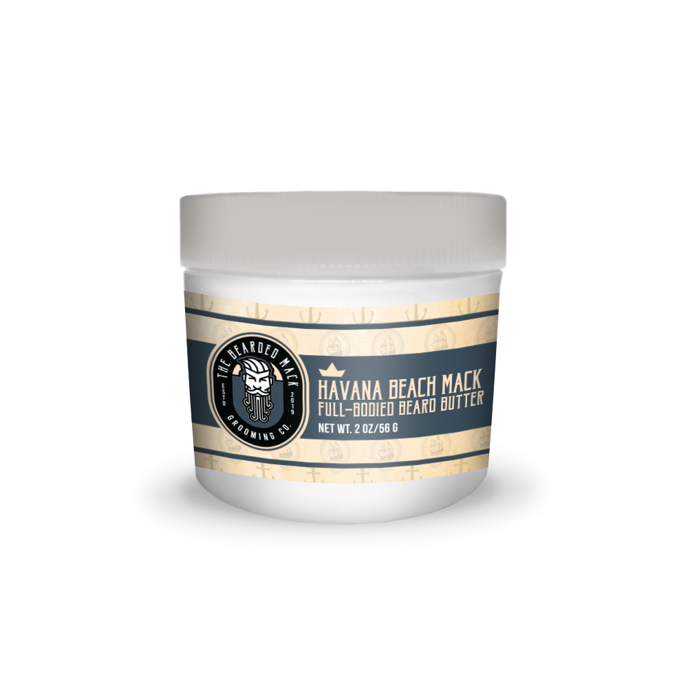 Havana Beach Mack Beard Butter |Tobacco • Smooth Musk • Sea Salt Beard Butter The Bearded Mack Grooming CO
