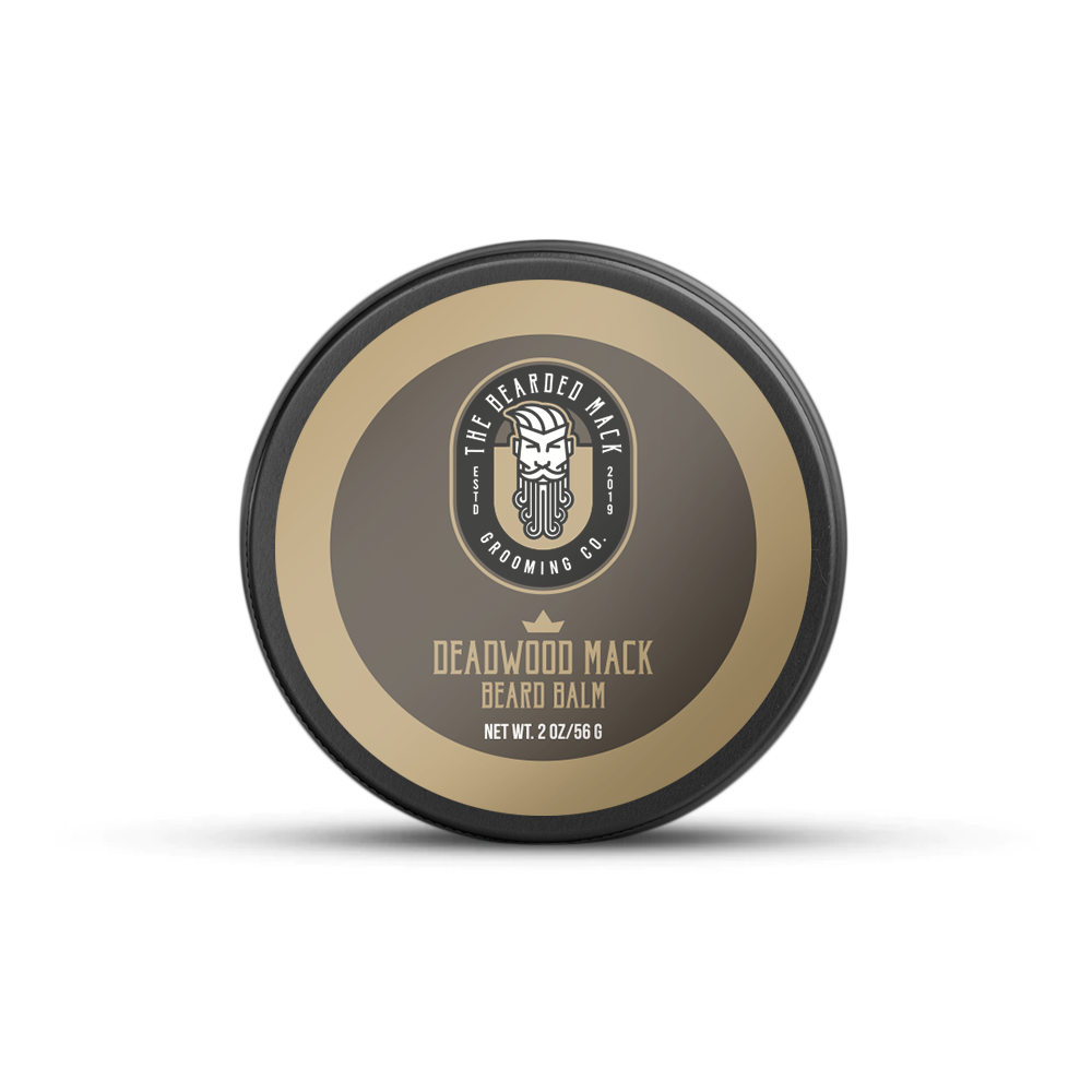 Deadwood Mack Beard Balm- Smooth Tobacco, Musk + Leather Beard Balm The Bearded Mack Grooming CO   