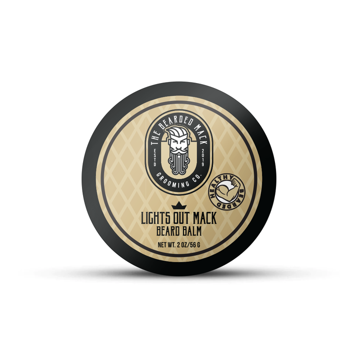 Lights Out Mack Beard Balm- Dapper, Woody + Aromatic Beard Balm The Bearded Mack Grooming CO   