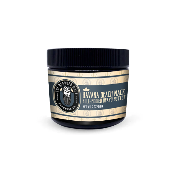 Havana Beach Mack Beard Butter - Tobacco, Elegant Musk + Sea Salt Beard Butter The Bearded Mack Grooming CO