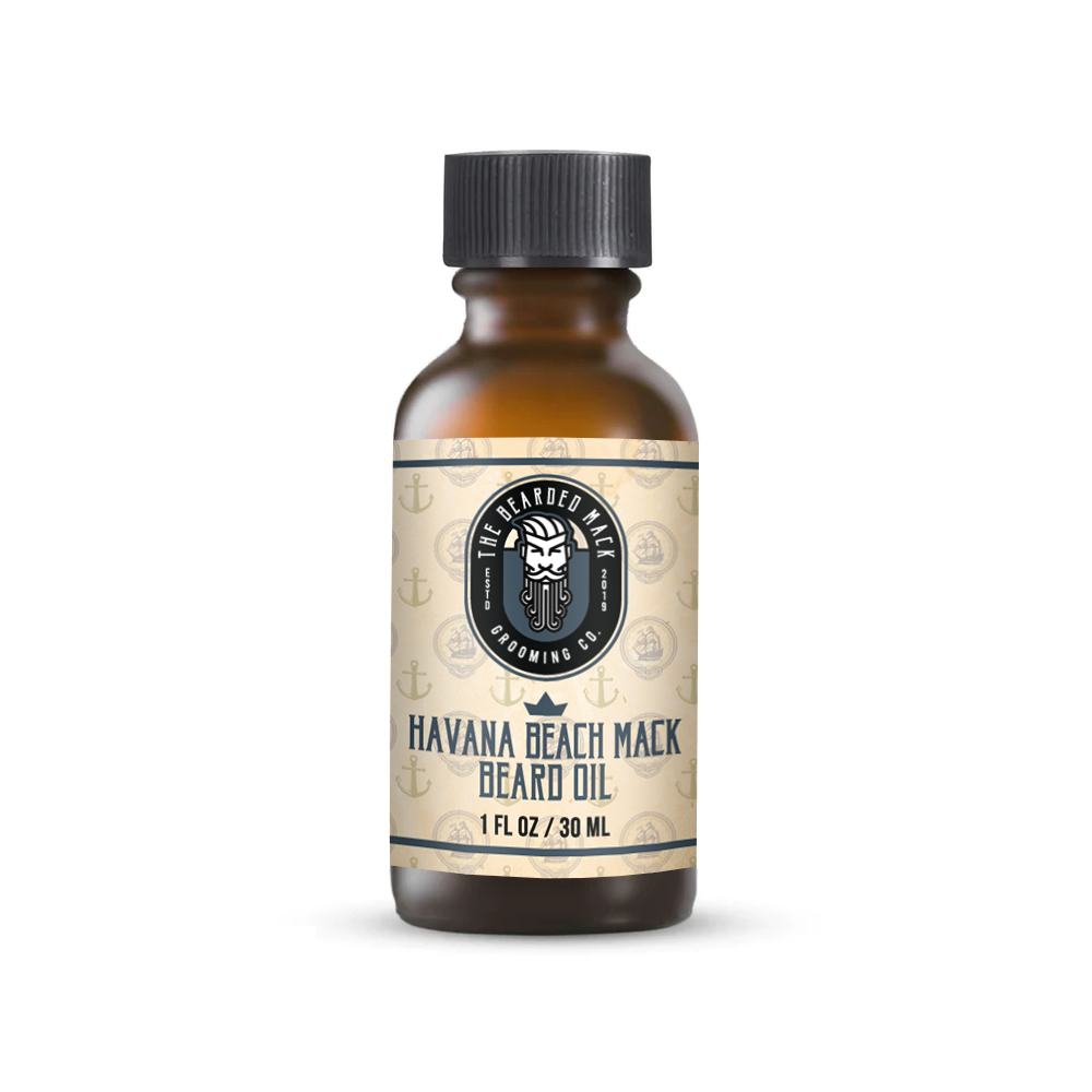 Havana Beach Mack Signature Beard Oil - Tobacco, Elegant Musk + Sea Salt Beard Oil The Bearded Mack Grooming CO