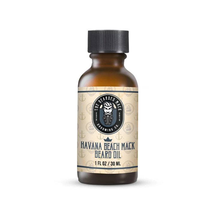 Havana Beach Mack Signature Beard Oil - Tobacco, Elegant Musk + Sea Salt Beard Oil The Bearded Mack Grooming CO
