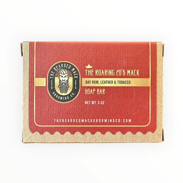 The Roaring 20's Mack Handcrafted Bar Soap - Bay Rum, Leather + Tobacco Soap Bar The Bearded Mack Grooming CO   