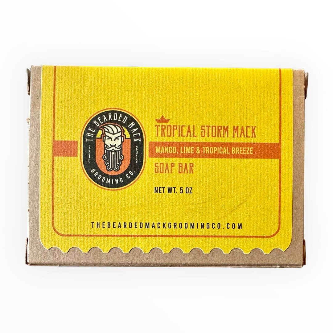 Tropical Storm Mack Handcrafted Bar Soap - Mango + Lime Soap Bar The Bearded Mack Grooming CO   