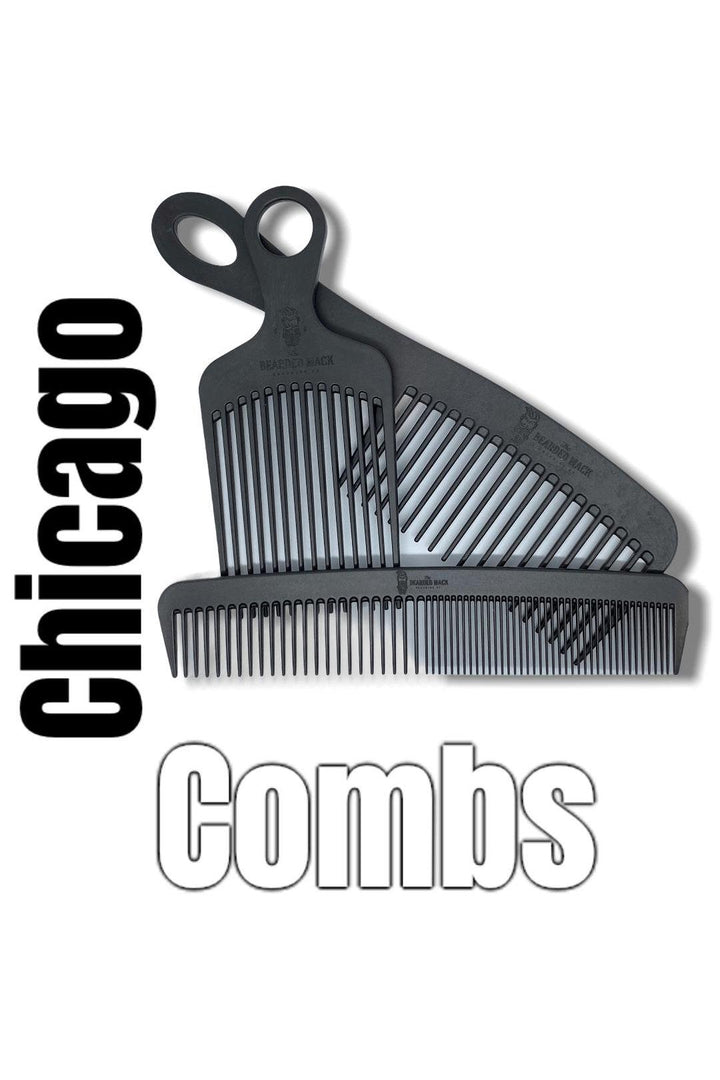 The Bearded Mack Custom Carbon Fiber Chicago Comb #6  The Bearded Mack Grooming CO   
